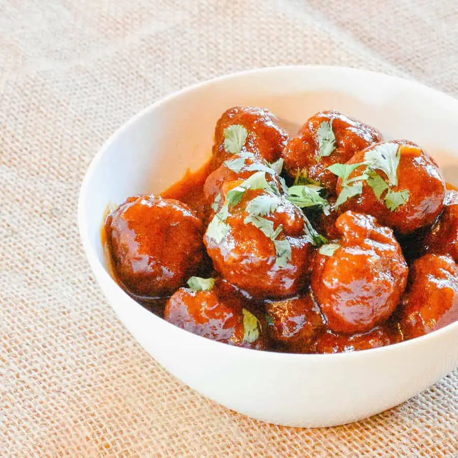 Best Crockpot BBQ Meatballs - Sweet & Spicy