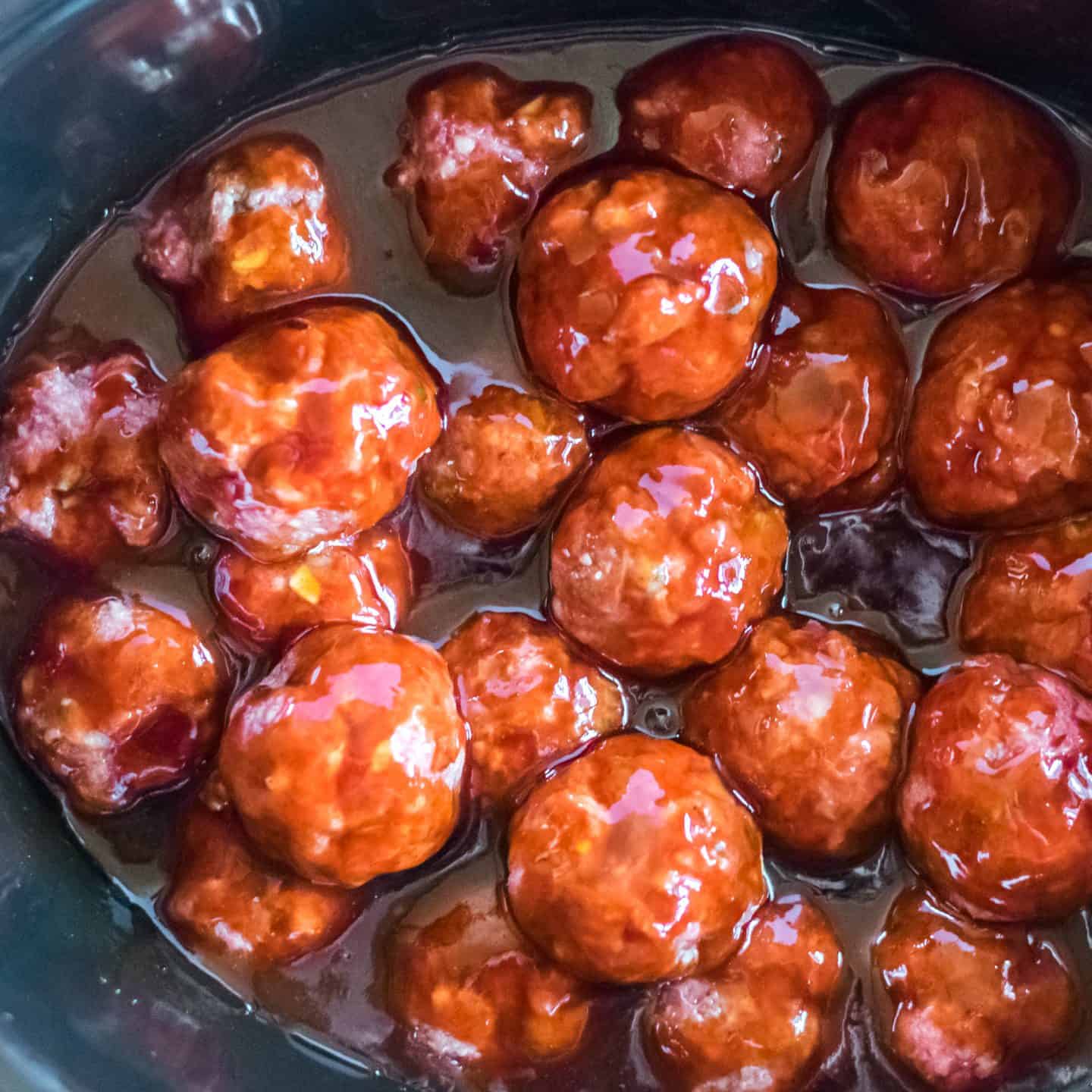Best Crockpot BBQ Meatballs - Sweet & Spicy