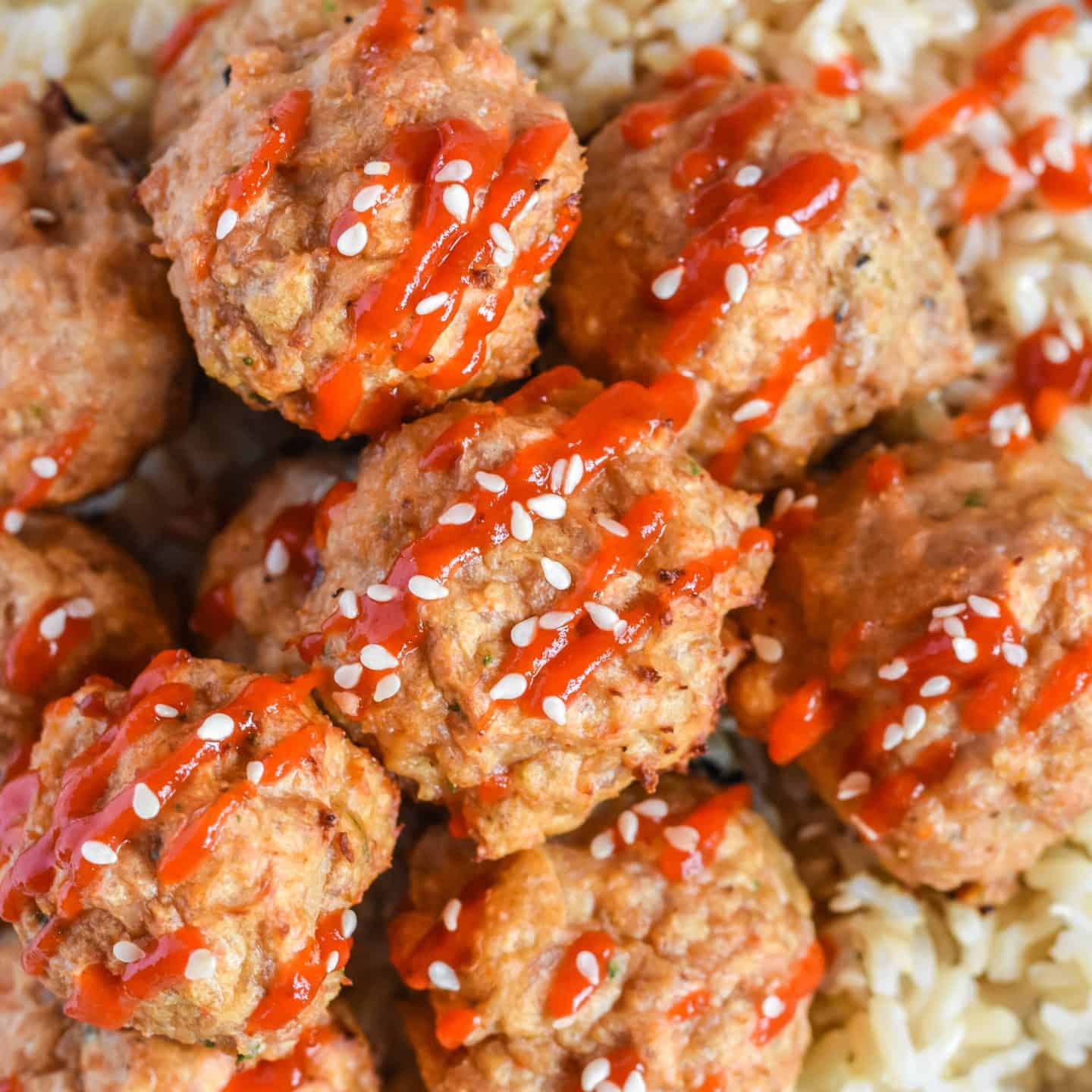 asian keto turkey meatballs