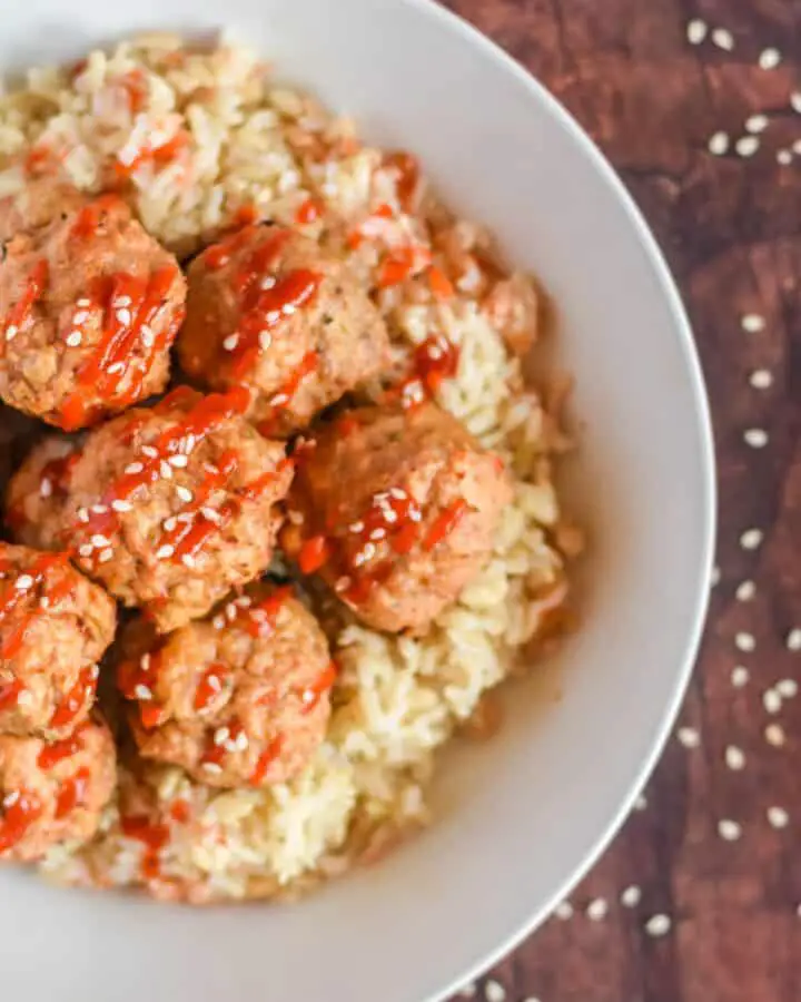 asian keto turkey meatballs