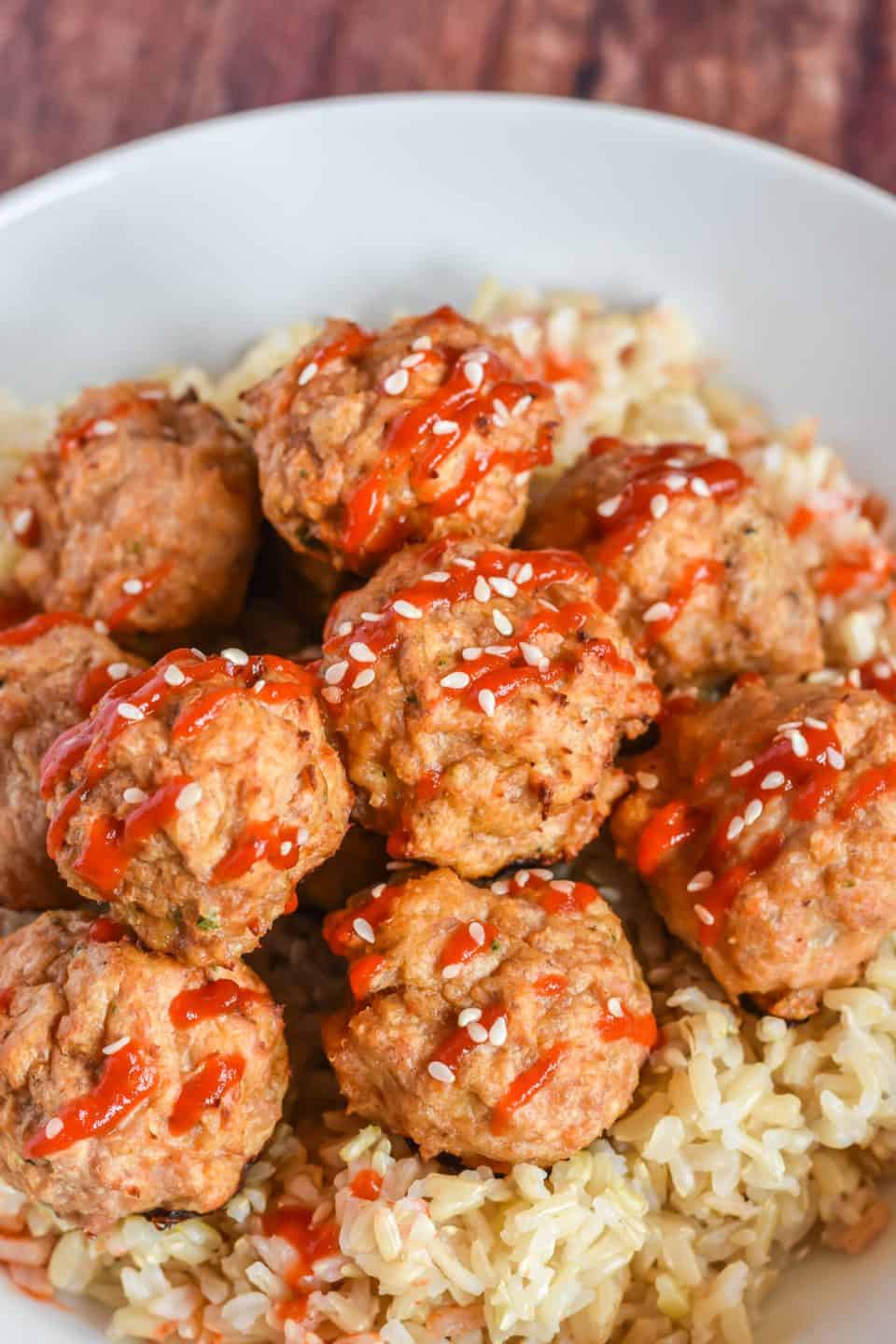 asian keto turkey meatballs