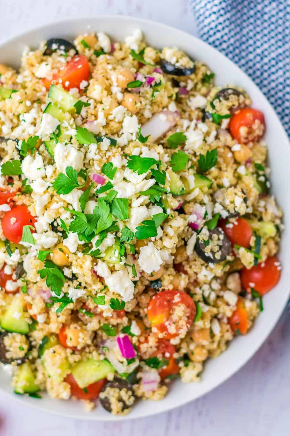 Greek Quinoa Salad Recipe | The Best Fresh Mediterranean Salad