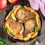 sillet pork chops and apples