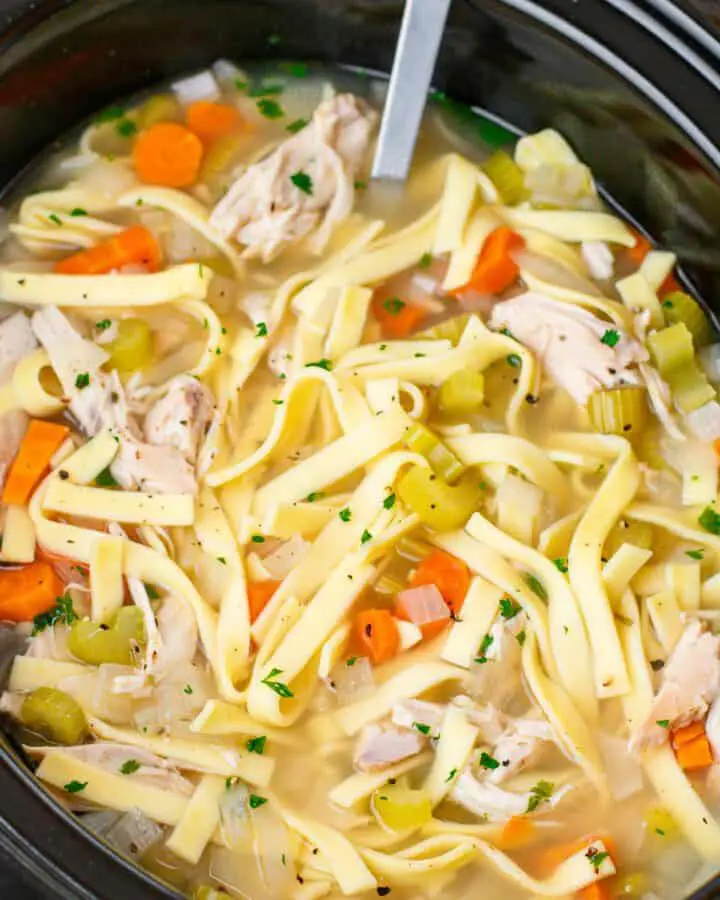 easy crockpot chicken noodle soup