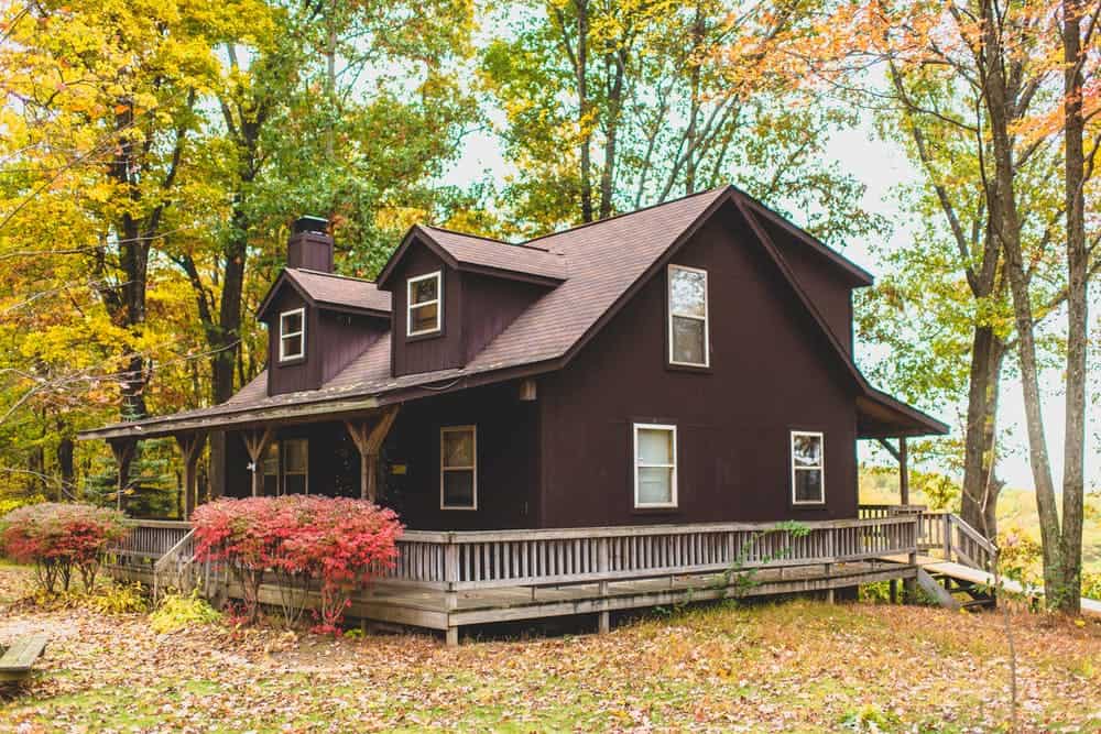 cabin in winter