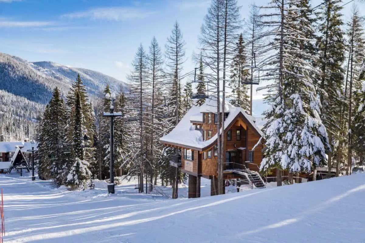 cabin in winter