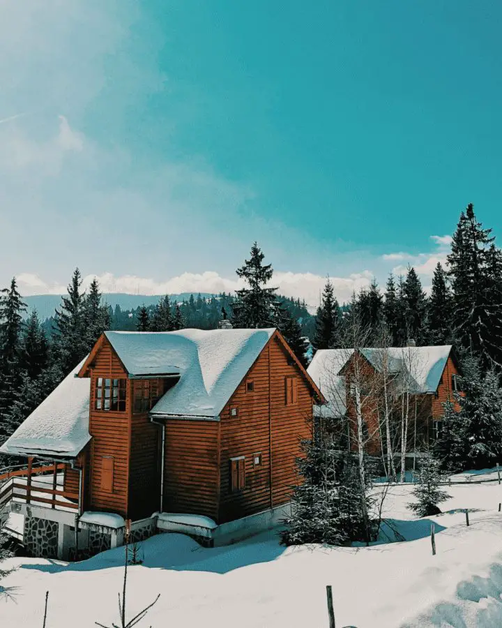 cabin in winter