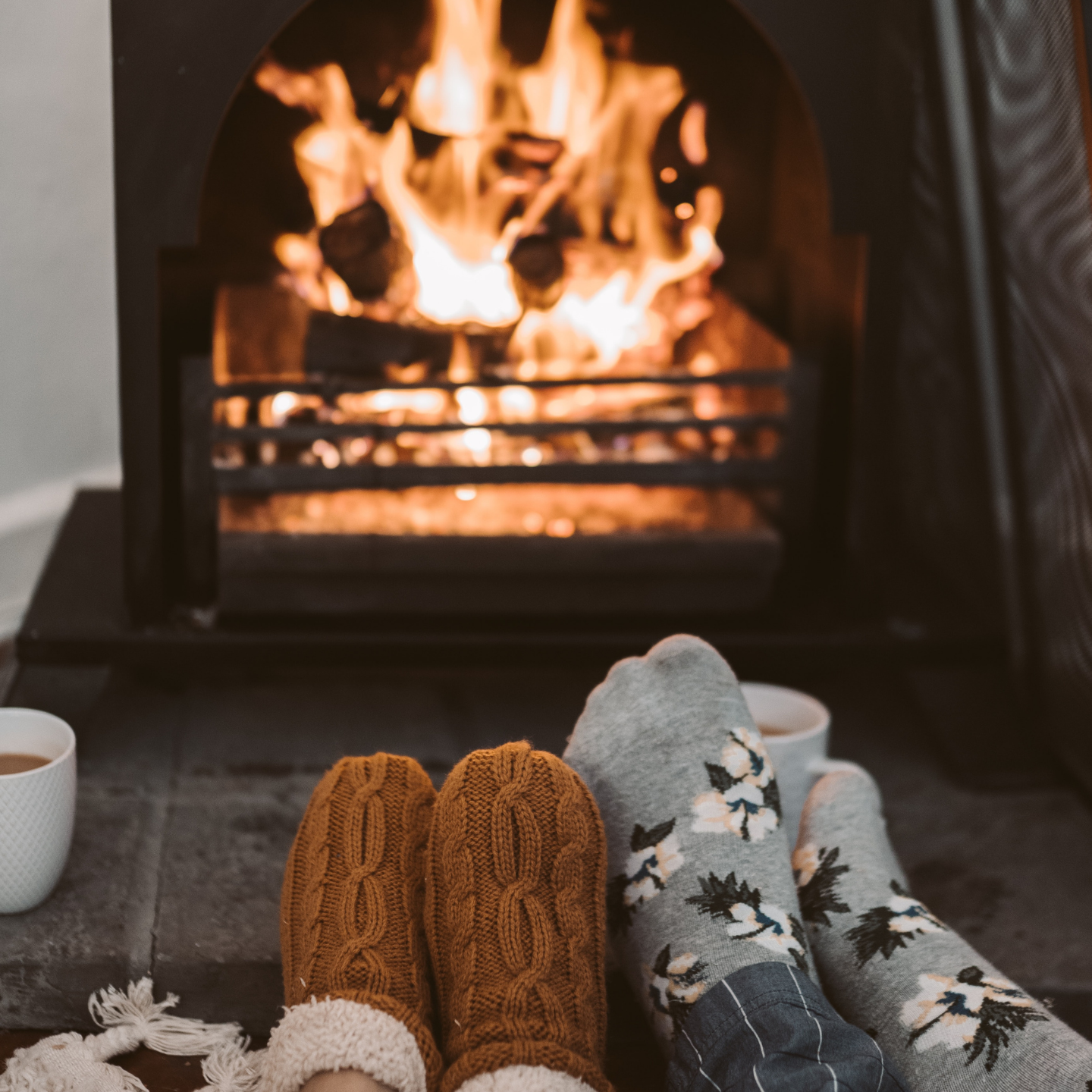 cabin fireplace