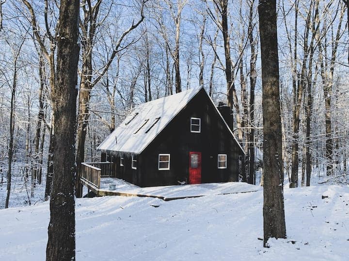 cabin in winter