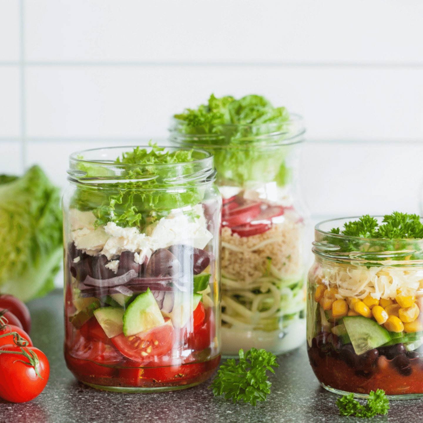 7 Layer Salad in a Jar - Kirbie's Cravings