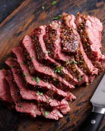 how to slice corned beef