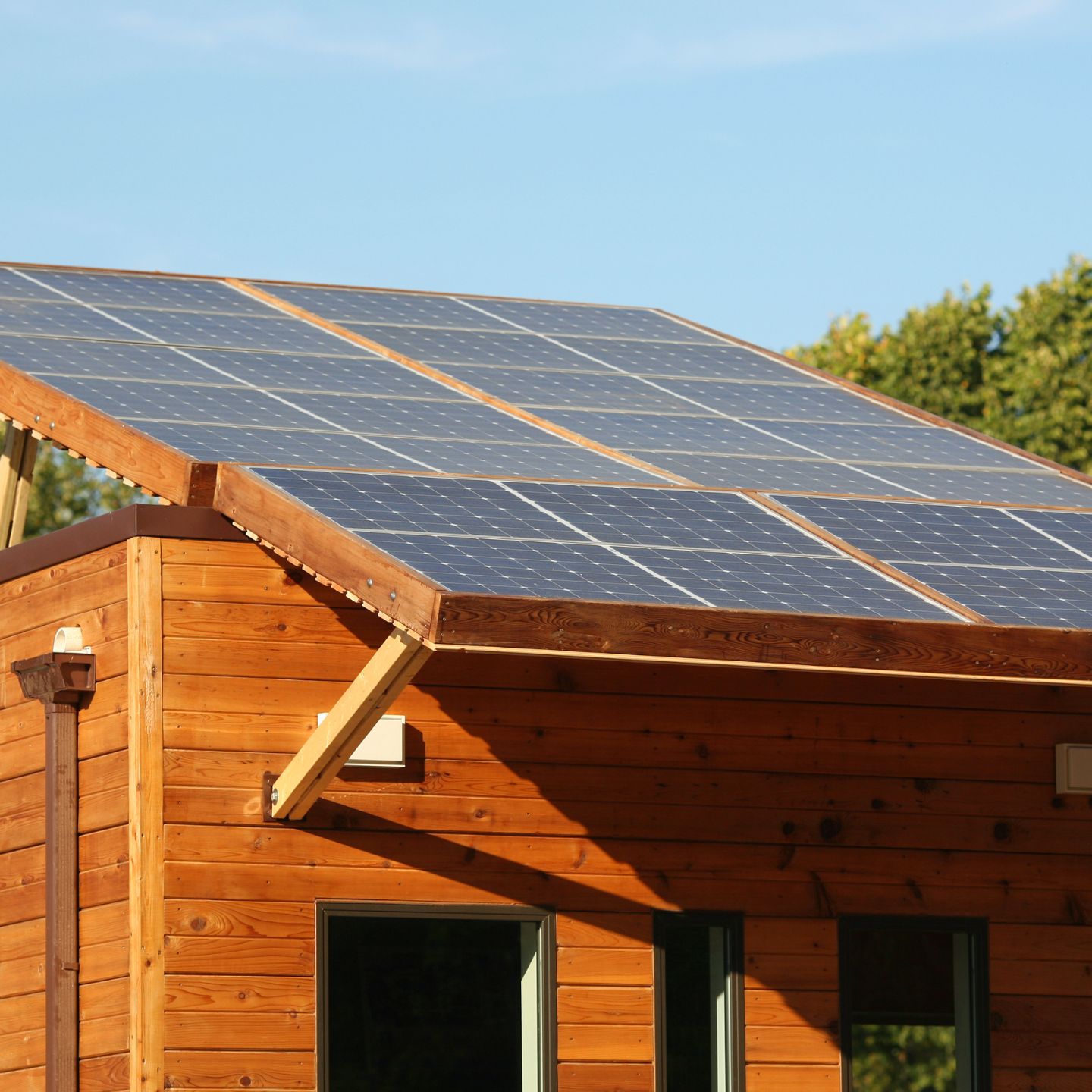 solar panels for a log cabin